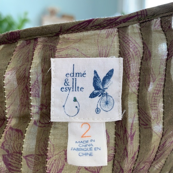 Vintage Anthropologie Bird Print Smocked Blouse - Picture 4 of 4